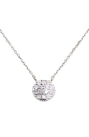 Dana Rebecca Designs Lauren Joy Diamond Disc Pendant Necklace in White Gold at Nordstrom, Size 16 In