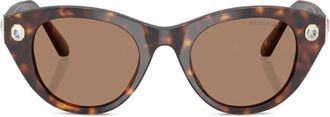 Swarovski crystal-embellished sunglasses - Brown