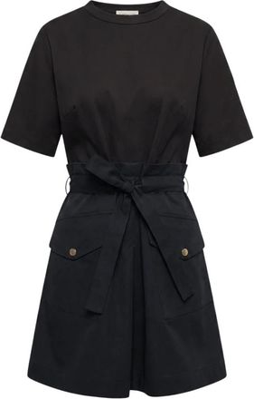 Moncler Jurk - Dames - Playsuits - Zwart - L - Jumpsuits & Playsuits