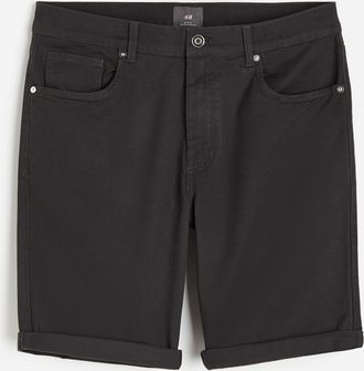 H&M Shorts aus Baumwolltwill Slim Fit - Grau