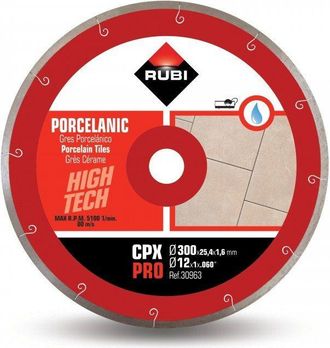Rubi 30963 Cpx-300 Pro J-slot Disco Diamante Gres Porcel&aacute;nico - Ref: 30963