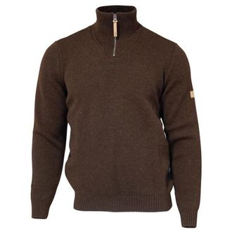 Ivanhoe of Sweden NLS Elm Half Zip Wollpullover für Herren | schwarz/braun