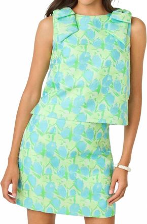 Lilly Pulitzer Annaleese Sleeveless Cropped Top In Capri Blue