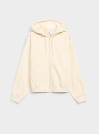 Twik Womens Loose zip fleece hoodie