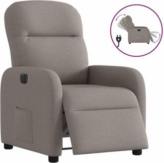 vidaXL Sill&oacute;n Reclinable El&eacute;ctrico Tela Gris Taup&eacute; Vidaxl