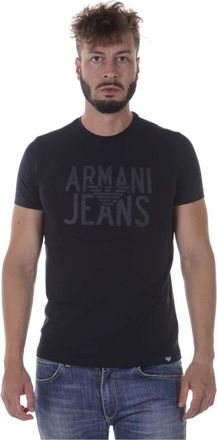 Armani Jeans T-Shirt - Heren - T-shirts - Blauw - 2XL - Katoen - Tops