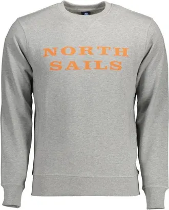 North Sails Heren, Sweatshirts & Hoodies, Grijs, Maat: XL Katoen