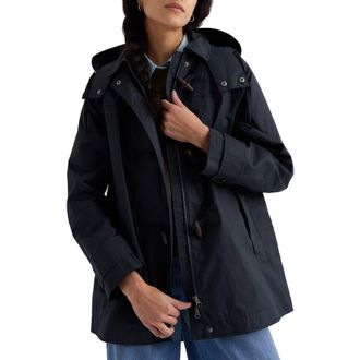 Seasalt Cornwall Sea Drift Waterproof Linen & Cotton Rain Coat in Inkwell at Nordstrom, Size 14 Us