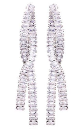 Vince Camuto Crystal Drop Earrings in Silver Tone at Nordstrom Rack