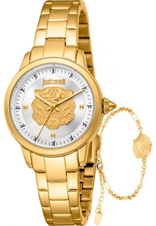 Just Cavalli Womens JC1L334M0055 Ladies Dolce Watch and Bracelet Gift Set - Gold - One Size