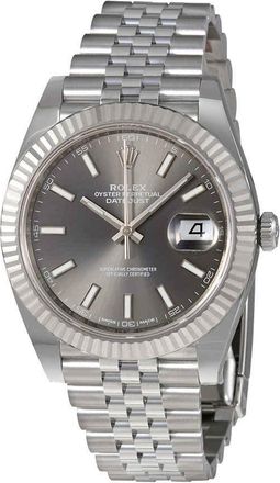 Rolex Datejust Dark Rhodium Dial Automatic Mens Jubilee Watch 126334RSJ