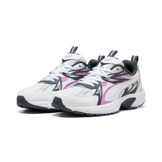 Puma Sneaker PUMA MILENIO TECH_, Damen, Gr. 37,5, puma wei&szlig;, mauve pop, strong gray, Textil, Schuhe Sneaker, f&uuml;r Sportmode und Streetwear, mit Schn&uuml;rversch