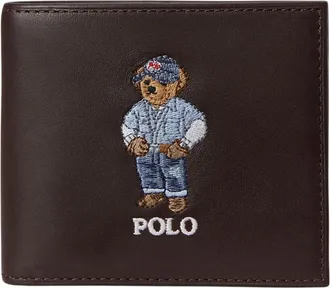 Ralph Lauren Polo Bear Bifold Wallet - male - Ralph Lauren - Wallets & Cardholders - Brown - ONE SIZE - Accessories