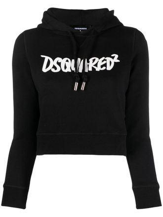 Dsquared2 Hoodie met logoprint - Zwart