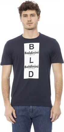 Baldinini Mens Cashmere Cable-knit Crew-neck Sweater - Dark Blue Cotton - Size X-Large