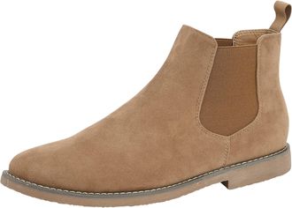 Generic Mens Desert Boots Faux Suede Elastic Gusset Ankle Slip On Boots UK Sizes Sand Brown UK 11