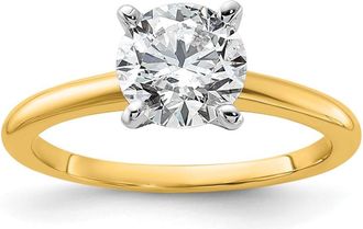 Diamond2Deal 14k Yellow Gold 1 1/2 Ct Certified Lab Grown Diamond Solitaire Engagement Ring