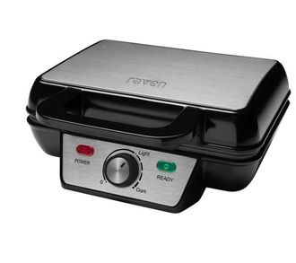 OEM Gofrera Raven Eg002bx De 1000 W, 2 Gofres Rectangulares, Control De Temperatura
