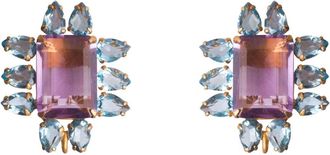 Bounkit Womens Lucille Studs In Purple