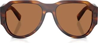 Dolce & Gabbana Eyewear Zonnebril met geometrisch montuur - Bruin