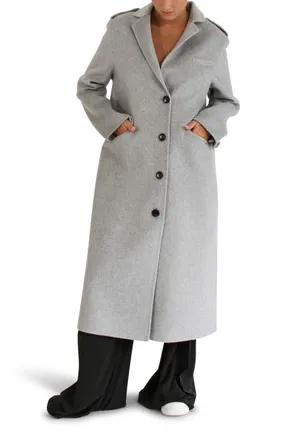 Belle & Bloom Tainted Love Longline Coat in Grey Marle at Nordstrom, Size X-Small Au