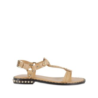 Ash Ash, Schoenen, Dames, Beige, 37 EU, Leer, Patsy Bis Platte Sandaal