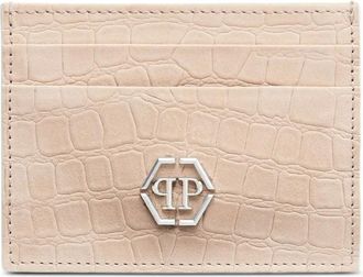 Philipp Plein Portacarte con stampa coccodrillo - Toni neutri