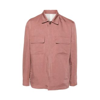 Lardini Jassen, Heren, Roze, L, Linnen, Licht Jasje