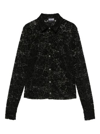 Versace Jeans Couture buttoned floral shirt - women - Fabric - 42 - Black