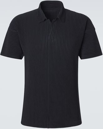 Homme Pliss&eacute; Issey Miyake Homme Pliss&eacute; Issey Miyake Basics pleated polo shirt