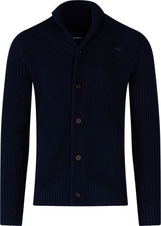 Raging Bull Raging Bull Mens Button Up Shawl Cardigan - Blue Cotton - Size X-Large