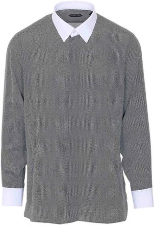 Tom Ford Black And White Graphic Sharks Shirt