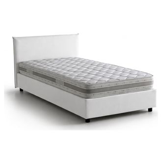 Talamo Italia Talamo Italia - Cama Matrimonial Beata, Cama Contenedor Con Revestimiento De Tela, 100% Made In Italy, Apertura Frontal, Con Colch&oacute;n Cm 140x190 Inclui