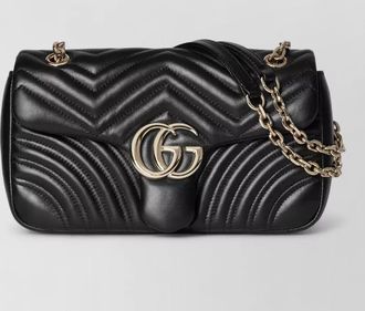 Gucci gg marmont medium leather clutch bag