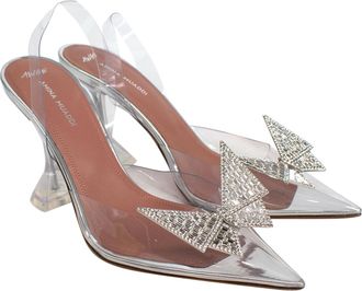 Amina Muaddi x Awge Phoenix Crystal Embellished Butterfly Pumps Size 38