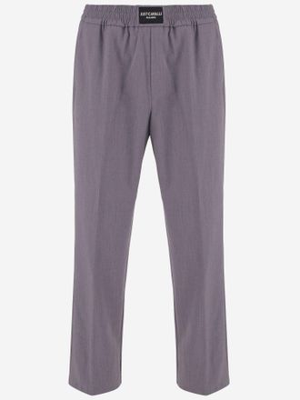 Just Cavalli stretch viscosemix broek met logo
