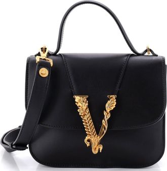 Versace Virtus Top Handle Bag Leather Small