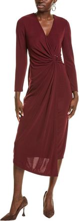 Anne Klein Shirred O-Ring Midi Dress