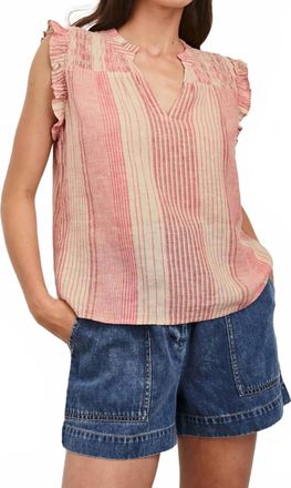 Rails Arlene Ruffled Top In Salerno Stripe
