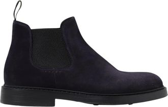 Doucal's Su&egrave;de Chelsea-laars met elastische zijkanten - Heren - Chelseaboots - Blauw - 40 1/2 EU - Su&egrave;de - Schoenen