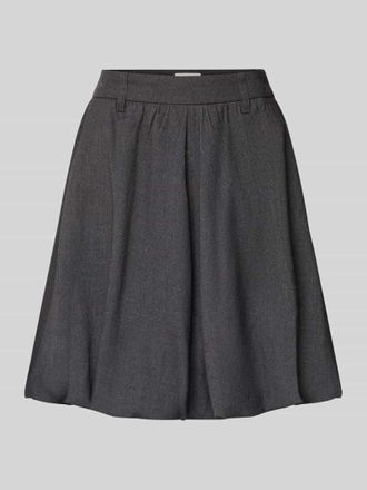 Copenhagen Muse Minirock in Ballonform mit gelegten Falten in Dunkelgrau Melange, Gr&ouml;&szlig;e S