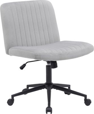 Clp Silla De Oficina Kingman Gris Claro Terciopelo