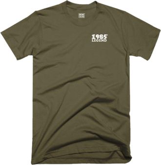 Generic 1985 Legend T Shirt Pocket 40th Birthday 40 Years Born in 1985 Funny Joke Vintage Retro Gift Tee Top (UK, Alpha, 4XL, Regular, Regular, Military Green