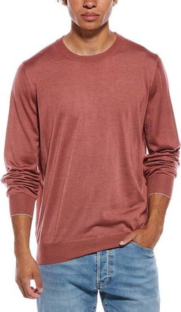 Brunello Cucinelli Raspberry Silk Wool Sweater, Brand Size 54 (US Size 44)