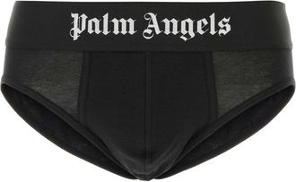 Palm Angels Black Stretch Cotton Brief Set
