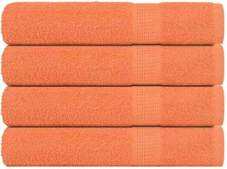 vidaXL Asciugamani 4 pz Arancioni 100x200 cm 360 g/m&sup2; 100% Cotone - Vidaxl