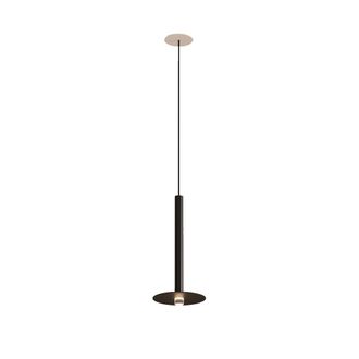Leds - C4 L&aacute;mpara Colgante De Techo De Dise&ntilde;o Minimalista Con Luz Led 3.2w 169lm. L&aacute;mpara Suspendida Con Luz C&aacute;lida 2700k. Flor&oacute;n Empotrable. Color Negro Mate