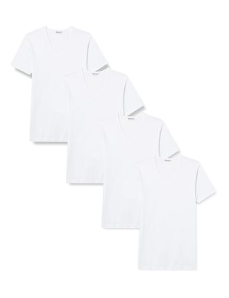 Eminence Mens Promo Classiques Vest, White (Blanc/Blanc/Blanc/Blanc 0001), X-Large (Manufacturer size: 5),(Pack of 4)