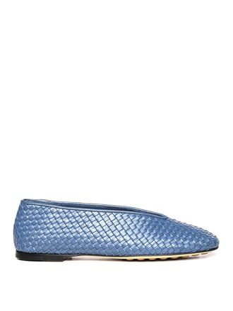 Bottega Veneta Pink Leather Ballet Flats