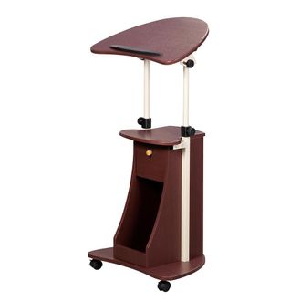Techni Mobili Rolling Adjustable Laptop Cart With Storage. Color: Chocolate